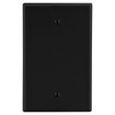 Hubbell Wallplate M-Size 1-Gang Box Mount Blank Black - PJ13BK
