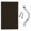 Hubbell Wallplate 1-Gang Strap Mount Blank Brown - P14