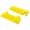 Hubbell Hi-Impact TredTrak 5 Channel End Caps (Pair) Blue & Yellow - HBLTRED5ECB
