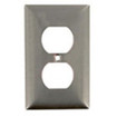 Duplex Plate 1 Gang Standard Size Satin Stainless