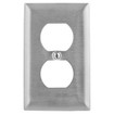 Hubbell Duplex Plate 1 Gang Standard Size Satin Stainless - SS8
