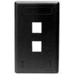 Face Plate Rear-Loading 2 Port Single Gang Black