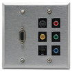 Hubbell Face Plate 2 Gang 6 Port Stainless Steel - SSF206