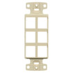 Hubbell NetSelect Decorator Frame 1 Gang 6 Port Ivory - NS616I