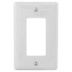 Hubbell Wallplate Nylon Jumbo 1-Gang Decorator White - NPJJ26W