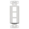 Hubbell NetSelect Decorator Frame 1 Gang 3 Port White - NS613W