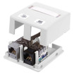 Hubbell Housing Surface Mount 2 Port Clear White - HSB2W
