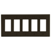 Hubbell Wallplate 5-Gang 5) Decorator Brown - P265