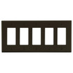 Hubbell Wallplate 5-Gang 5) Decorator Brown - P265