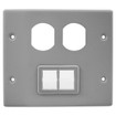 Hubbell HBL4747BTGY 2-Gang Device Plate