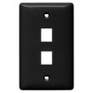 Hubbell NSP12BK 2 Port Wall Plate
