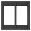 Hubbell iStation Modular Plate Frame Double Gang Black - IMF2BK