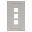 Hubbell Face Plate Rear-Loading 3 Port Single Gang Office White - IFP13OW