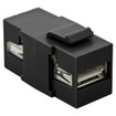 Hubbell iStation USB Connector A to A 3.0 Black - SFUSBAA3BK