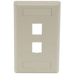 Face Plate Rear-Loading 2 Port Single Gang Electric Ivory