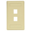 Hubbell Face Plate Rear-Loading 2 Port Single Gang Electric Ivory - IFP12EI