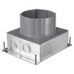 Hubbell SystemOne Floor Box Stamped Steel with Non-Metallic Riser - S1SFB