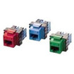 Jack, HXJ, CAT5E, 8POS, UNI A/b, YL, Quick-lace Towers Accelerate Termination, M
