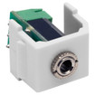 Hubbell AV Connector Stereo Jack 3.5mm ST White - SF35STW