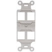 Outlet Frame  Duplex 106  4 Port  Office White