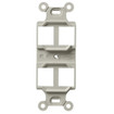 Hubbell Outlet Frame Duplex 106 4 Port Office White - Q106O
