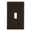 Hubbell Wallplate Toggle 1-Gang Brown - P1