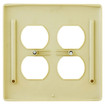 Hubbell Wallplate M-Size 2-Gang 2) Duplex Ivory - PJ82I
