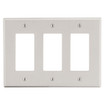 Hubbell Wallplate 3-Gang 3) Decorator Light Almond - P263LA