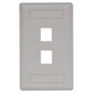 Hubbell Face Plate Rear-Loading 2 Port Single Gang Office White - IFP12OW