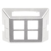 Hubbell Furniture Plate 4-Port White - FP4W