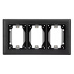 Hubbell 3-Gang Non-Metallic Carpet Flange Black - MFBRFBL3