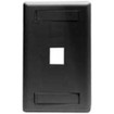 Face Plate  Rear-Loading  1 Port  Single Gang  Black