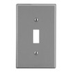 Hubbell Wallplate Toggle 1-Gang Gray - P1GY
