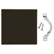 Hubbell Wallplate 2-Gang 2 Strap Mount Blank Brown - P24