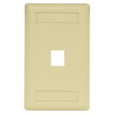 Hubbell Face Plate Rear-Loading 1 Port Single Gang Electric Ivory - IFP11EI