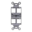 Outlet Frame  Duplex 106  4 Port  White
