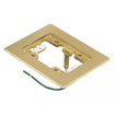 Hubbell Rectangular Carpet Flange 1 Gang Brass - SB3083