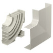 Hubbell BaseTrak (PB3) Flat Elbow (Base & Cover) Office White - PB3FEBCA