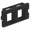 Hubbell AV Unloaded Module Keystone 2 Port Flat 1 Unit Black - IM2K1BK