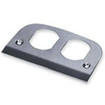 Hubbell SystemOne Fire-Rated Poke-Through Pedestal Plate Duplex Opening Stainless Steel