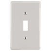Hubbell Wallplate M-Size 1-Gang Toggle Light Almond - PJ1LA