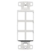 Hubbell NetSelect Decorator Frame 1 Gang 6 Port White - NS616W