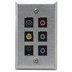 Hubbell Face Plate 1 Gang 6 Port Stainless Steel - SSF16