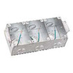 Rectangular Stamped Steel Floor Box for Wooden Floors  3-Gang