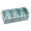 Hubbell Rectangular Stamped Steel Floor Box for Wooden Floors 3-Gang - B2483