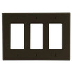 Hubbell Wallplate 3-Gang 3) Decorator Brown - P263