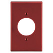 Hubbell Wallplate 1-Gang 1.60in. in. Opening Red - P720R