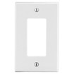 Hubbell Wallplate M-Size 1-Gang 1) Decorator White - PJ26W