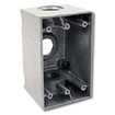 Hi-Impact Weatherproof Device Box  0.75in. Knockout  NEMA 3R  Gray