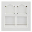 Hubbell Module Frame Shuttered 2-Port White 100 Pack - HFM2